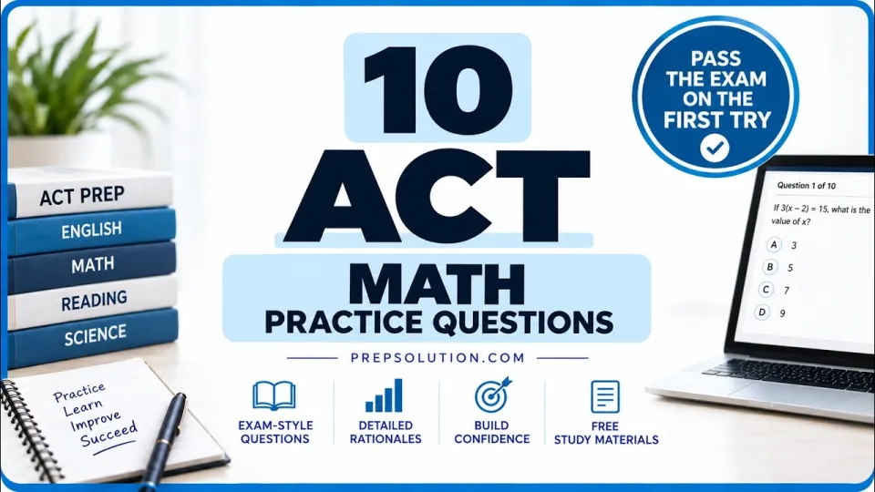 ACT Practice Questions, Effective Math Problem Strategies and Solutions